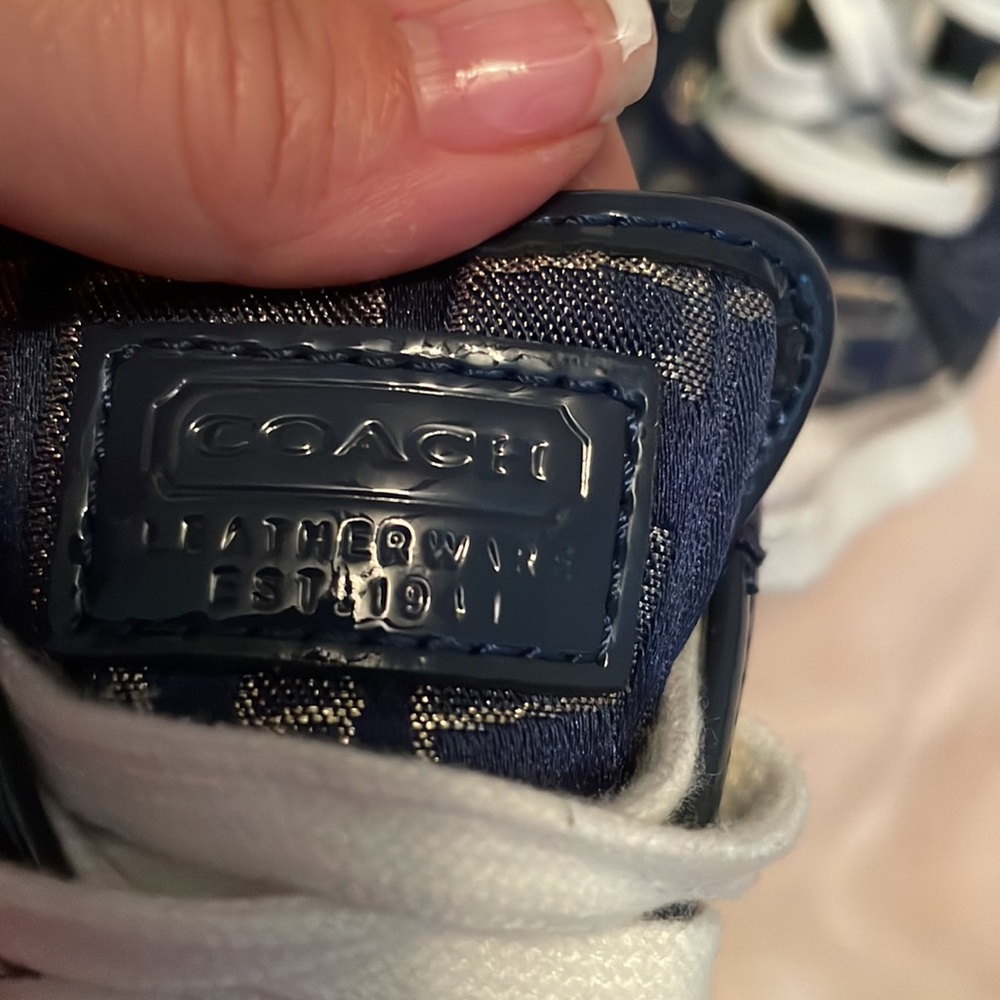 Coach Barrett navy blue tennis shoe size 5 - Picture 4 of 8